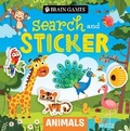 Cover: Brain Games - Search and Sticker: Animals (for Kids Ages 3-6) - Publications International, Ltd.