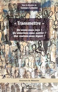 Cover: Transmettre - Editions L'Harmattan