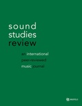 Cover: Sound Studies Review - Brepols