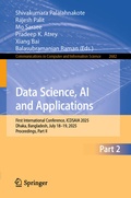 Cover: Data Science, AI and Applications - Springer