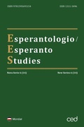 Cover: Esperantologio / Esperanto Studies. Nova Serio / New Series 6 (14) - Mondial