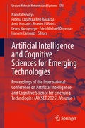 Cover: Artificial Intelligence and Cognitive Sciences for Emerging Technologies - Springer