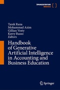 Cover: Handbook of Generative Artificial Intelligence in Accounting and Business Education - Springer