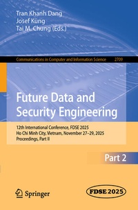 Enlarge image Cover: Future Data and Security Engineering - Springer