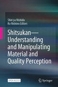 Cover: Shitsukan-Understanding and Manipulating Material and Quality Perception - Springer