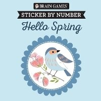 Enlarge image Cover: Brain Games - Sticker by Number Compact Edition: Hello Spring 7x7 Inches Easter Basket Filler, Travel Size Activity Book for Adults & Kids 7+ - Publications International, Ltd.