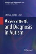 Cover: Assessment and Diagnosis in Autism - Springer