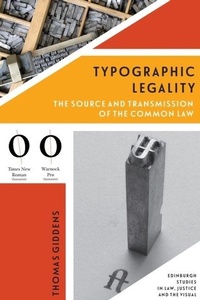 Enlarge image Cover: Typographic Legality - Edinburgh University Press