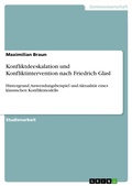 Cover: Konfliktdeeskalation und Konfliktintervention nach Friedrich Glasl - GRIN Verlag