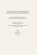 Cover: Die Schiller-Verehrung in der Sozialdemokratie - J.B. Metzler