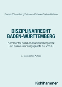 Abbildung von: Disziplinarrecht Baden-Württemberg - Kohlhammer