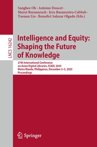 Enlarge image Cover: Intelligence and Equity: Shaping the Future of Knowledge - Springer