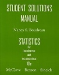 Cover: Student Solutions Manual for Statistics for Business & Economics - Pearson