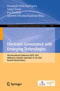 Cover: Electronic Governance with Emerging Technologies - Springer