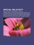 Cover: Special Relativity - Books LLC, Wiki Series