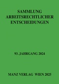Cover: Sammlung arbeitsrechtlicher Entscheidungen - Manz