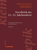 Cover: Novellistik des 13.-15. Jahrhunderts - Schwabe Verlag GmbH
