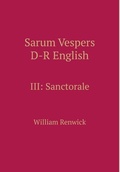 Cover: Sarum Vespers D-R English III - Gregorian Institute of Canada