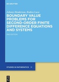 Cover: Boundary Value Problems for Second-Order Finite Difference Equations and Systems - De Gruyter