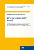 Cover: Lernt Europa aus seinen Krisen? - Berliner Wissenschafts-Verlag
