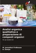 Cover: Analisi organica qualitativa e preparazione di composti organici - Edizioni Sapienza