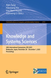 Enlarge image Cover: Knowledge and Systems Sciences - Springer