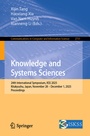 Cover: Knowledge and Systems Sciences - Springer