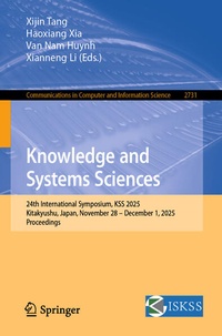 Enlarge image Cover: Knowledge and Systems Sciences - Springer