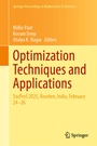 Cover: Optimization Techniques and Applications - Springer