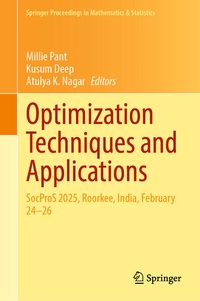 Enlarge image Cover: Optimization Techniques and Applications - Springer