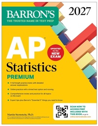 Enlarge image Cover: AP Statistics Premium, 2027: 9 Practice Tests + Comprehensive Review + Online Practice - Kaplan Publishing