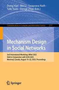 Enlarge image Cover: Mechanism Design in Social Networks - Springer