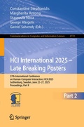 Cover: HCI International 2025 - Late Breaking Posters - Springer