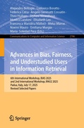 Cover: Advances in Bias, Fairness, and Understudied Users in Information Retrieval - Springer