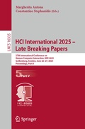 Cover: HCI International 2025 - Late Breaking Papers - Springer