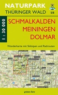 Abbildung von: Wanderkarte Schmalkalden, Meinigen, Dolmar - grünes herz