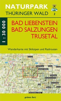 Abbildung von: Wanderkarte Bad Liebenstein, Bad Salzungen, Trusetal - grünes herz