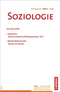 Cover: Soziologie 1/2026 - Campus Verlag Digital