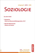 Cover: Soziologie 2/2026 - Campus Verlag Digital