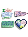 Cover: I Love Sports (Romance) Stickers - Sticker Set of 4 - Out of Print Clothing