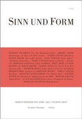 Cover: Sinn und Form 6/2025 - SINN und FORM