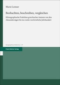 Cover: Beobachten, beschreiben, vergleichen - Franz Steiner Verlag