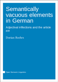 Cover: Semantically vacuous elements in German - Language Science Press