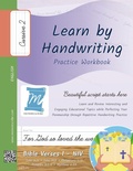 Cover: Handwriting Practice Workbook - Bible Verses 1 - NIV - Cursive, Level 2 - Memorescribe
