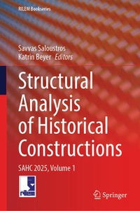Enlarge image Cover: Structural Analysis of Historical Constructions - Springer