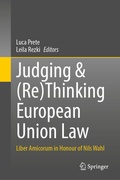 Cover: Judging & (Re)Thinking European Union Law - Springer