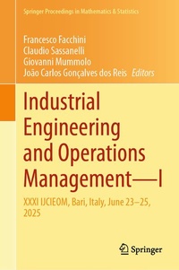 Enlarge image Cover: Industrial Engineering and Operations Management - I - Springer