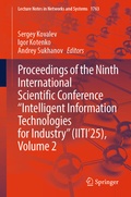 Cover: Proceedings of the Ninth International Scientific Conference "Intelligent Information Technologies for Industry" (IITI'25), Volume 2 - Springer