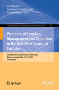 Cover: Problems of Logistics, Management and Operation in the East-West Transport Corridor - Springer
