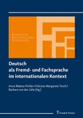 Cover: Deutsch als Fremd- und Fachsprache im internationalen Kontext - Frank & Timme